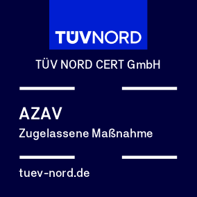 Maßnahmen TÜV Nord Prüfplakette (AZAV)