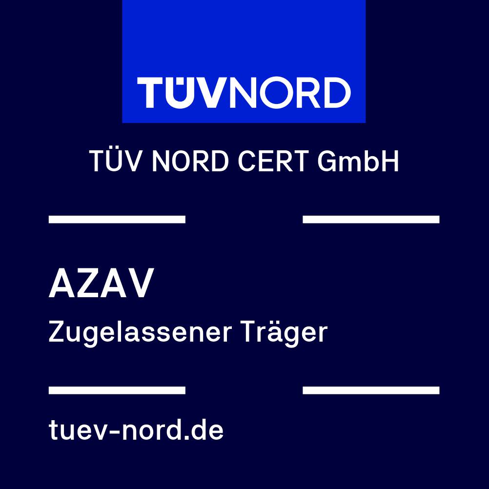 TÜV Prüfplakette für Träger (AZAV)